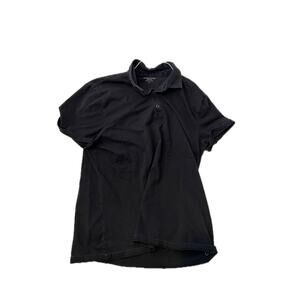 Structure Slim Fit Black Polo Shirt Woman's XL